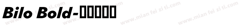 Bilo Bold字体转换